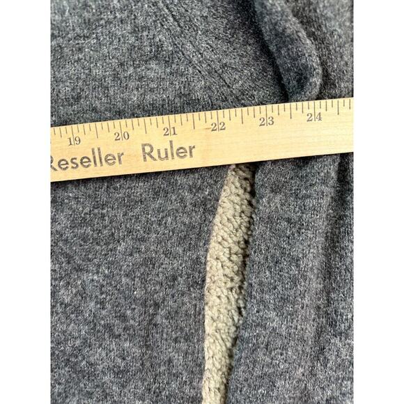 Hutson Harbour Sweater Mens XL Gray Lambswool Elbow Patch Pullover FLAW - Picture 11 of 12